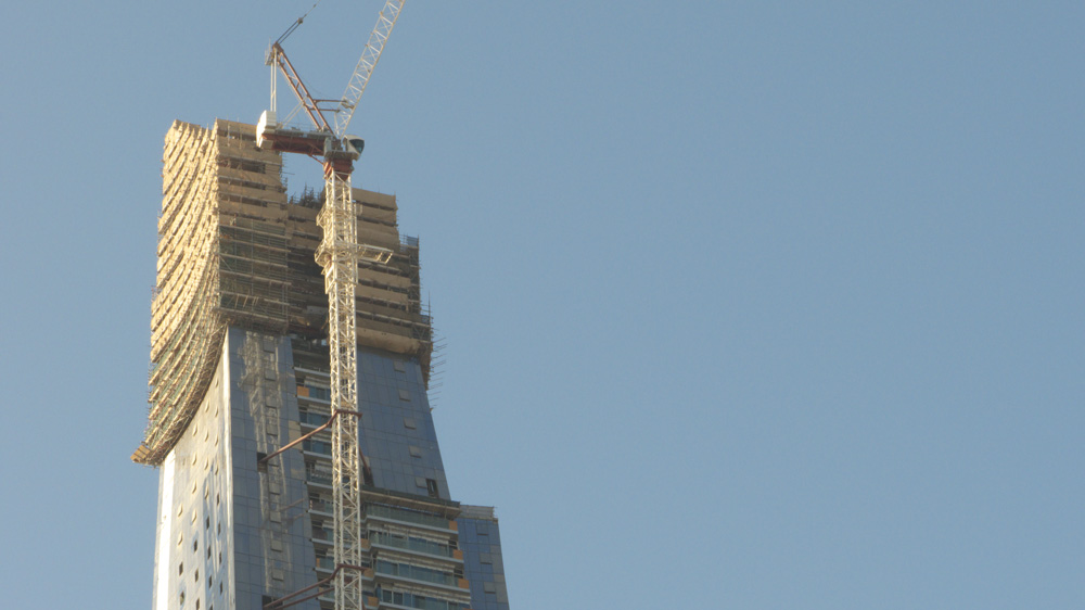 The Damac Heights tower still under construction