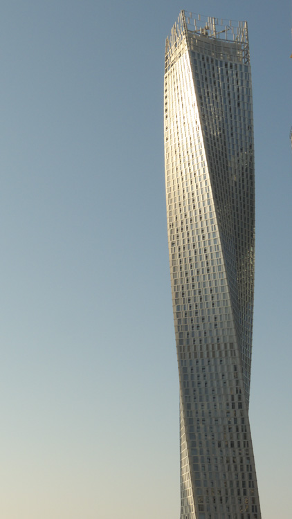 The Cayan Tower, also known as Infinity Tower